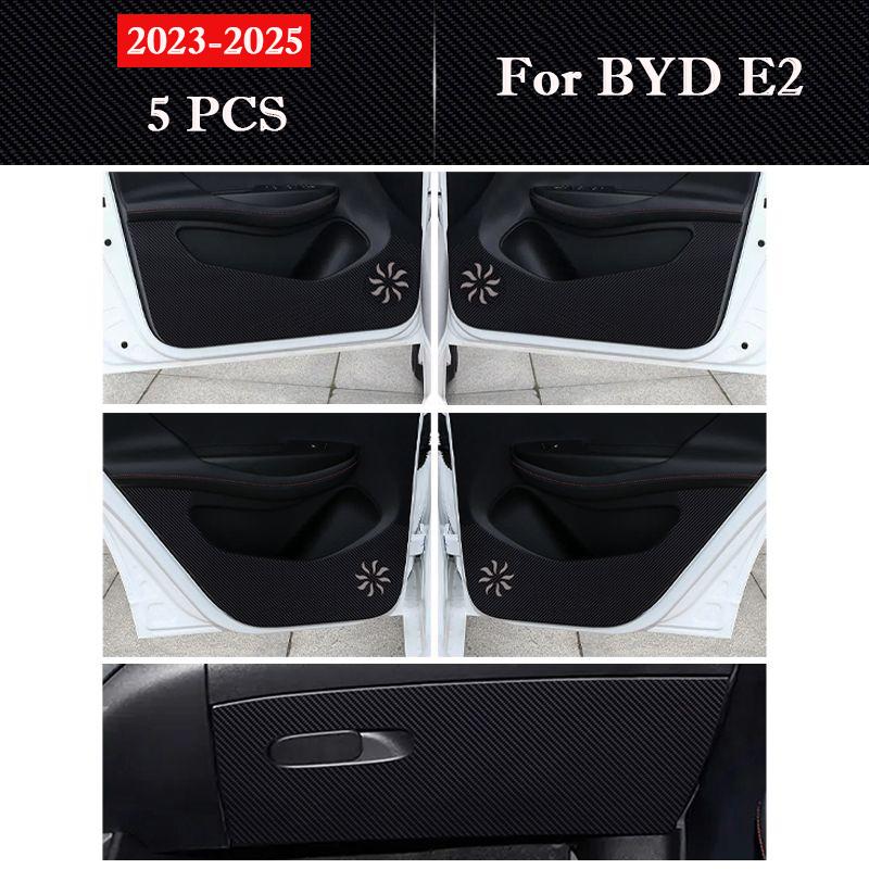 Für BYD E2 2019 - 2026 Auto Tür Anti-Tritt-Matte Leder Innenraumschutz Handschuhfach Anti-Schmutz Dekorationsaufkleber Auto Zubehör
