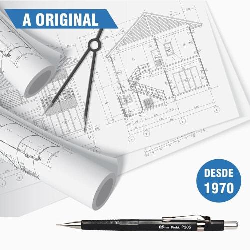 Kitera P205 Sharp Overseas Black Pentel P205-AKS