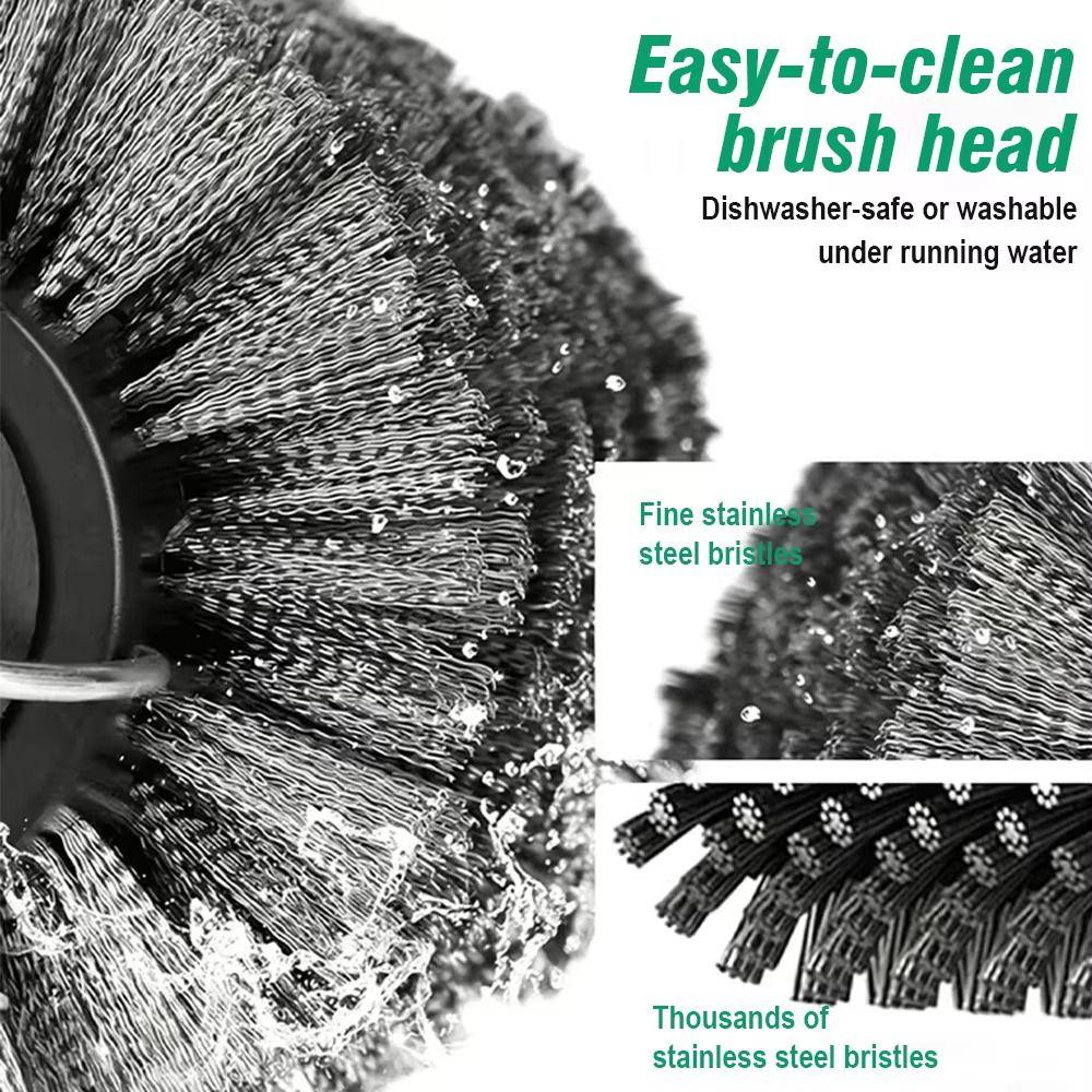 Efficient Electric Grill Brush Detachable Barbecue Cleaner Tools Grill Cleaning Brush Camping