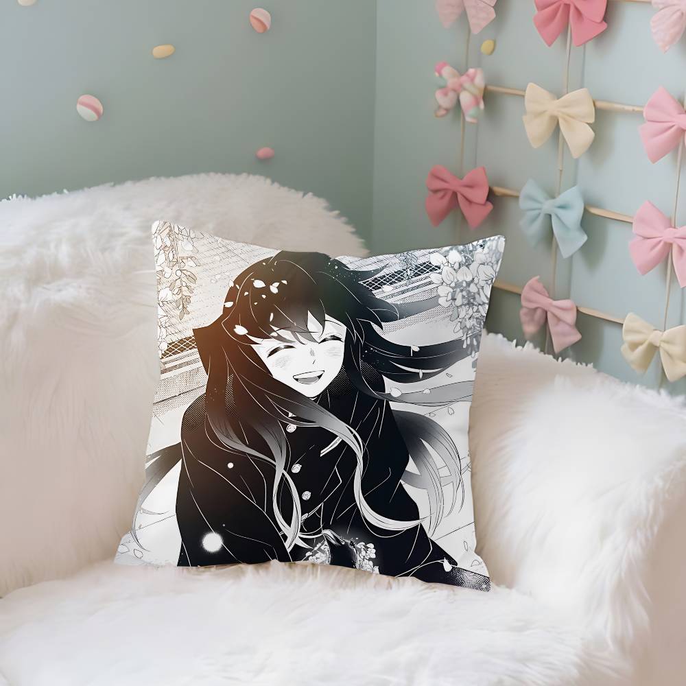 TTokitous MMuichirous Case Plush Fabric Soft Pillowcase Double Sided Print Cushion Cover Household Gifts