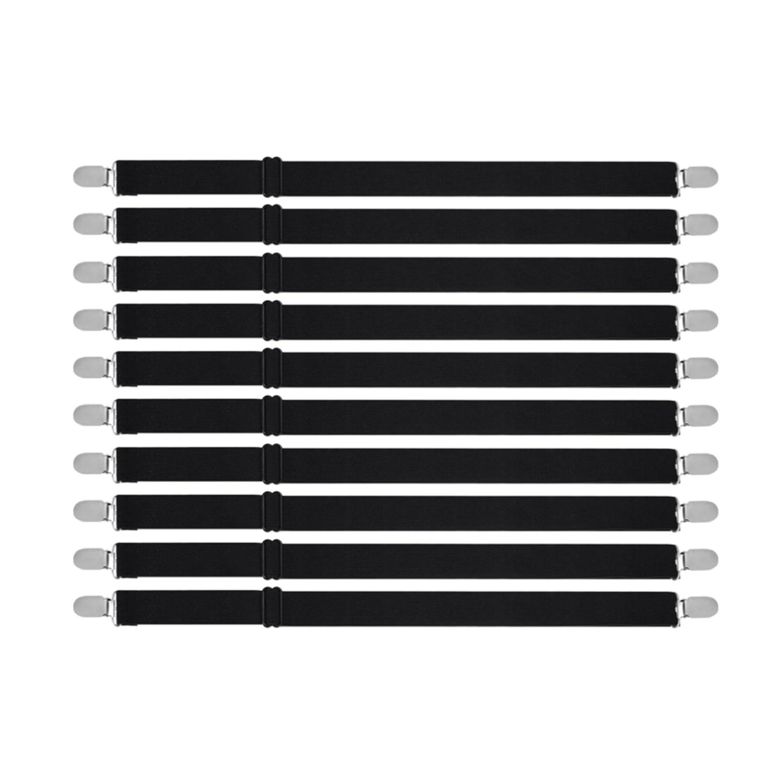 

10Pcs Bed Sheet Grippers Belt Adjustable Elastic Binding Bands Replacement Elastic Bed Sheet Strips Fastener Enduring 1