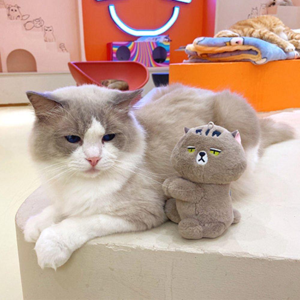 Plush Stuffed Animal Cat Plush Pendant Soft Key Chain Lovely Cartoon Clip Doll Toy  Kids