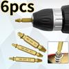 6pcs Set Professional Damage Screw Extractor Fast Spiral Drill Bit Set Easy To Take Out Sliding Teeth Rust Broken Screws