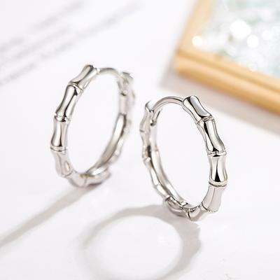 Ohrringe in Bambusform für Frauen, schlichter, kalter Stil, süße Anmut, coole, trendige Ohrringe im Minderheitendesign, personalisierte Temperament-Ohrringe