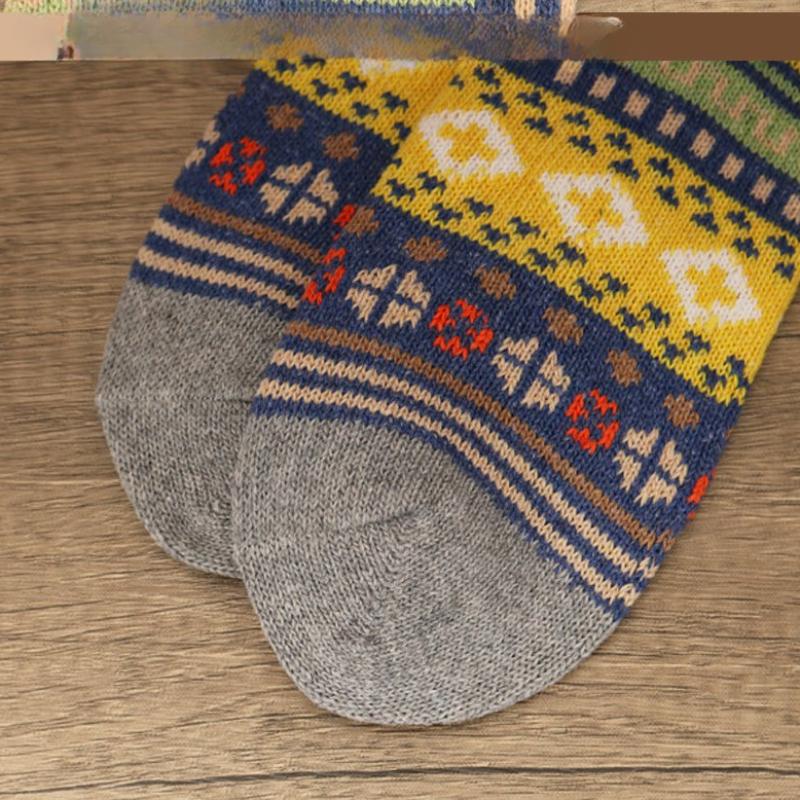 5 Par Dam Randiga Crewstrumpor Mellanlånga Mjuka Andningsbara Högelastiska Strumpor