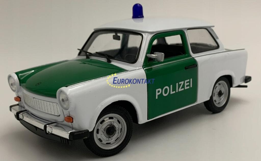 Trabant 601 Polizei Policja Model 24037gp Metal Welly 1:24