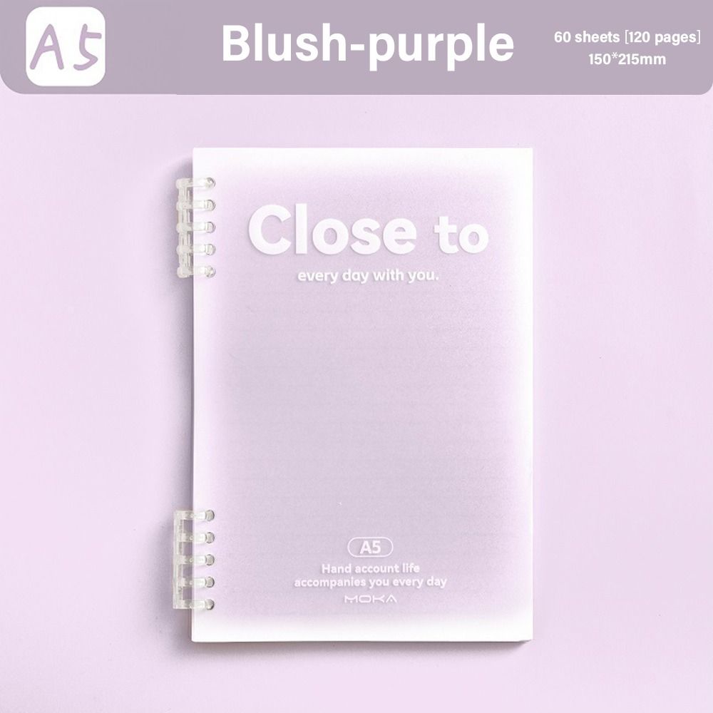 

Horizontal Line Ring Binder Notepad Gradient Color Journal Planner Students Gift A5-04