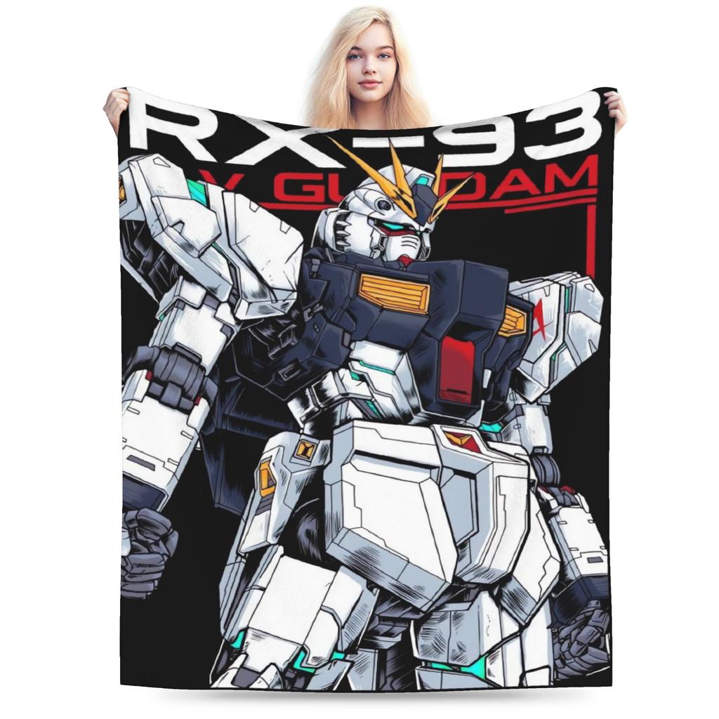 Gundam Robot Anime Blanket Quality Super Soft  Throw Blanket Winter Boy Girl Home Decor Graphic Bedspread