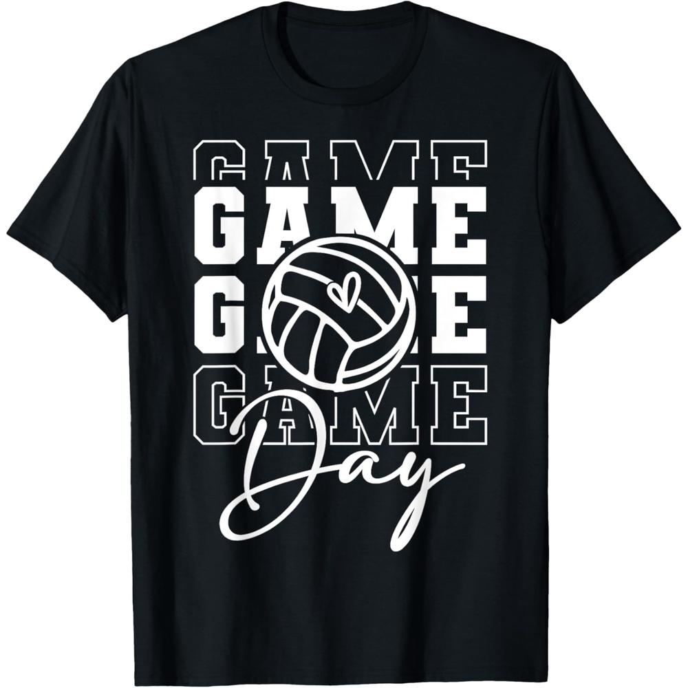 Game Day Volleyball Cotton Men T Shirt 4XL чёрный