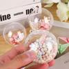 1/20Pcs Fillable Transparent Hanging Balls Plastic Christmas Ornaments Hollow Decorative Hanging Balls Xmas Tree Pendant Supply