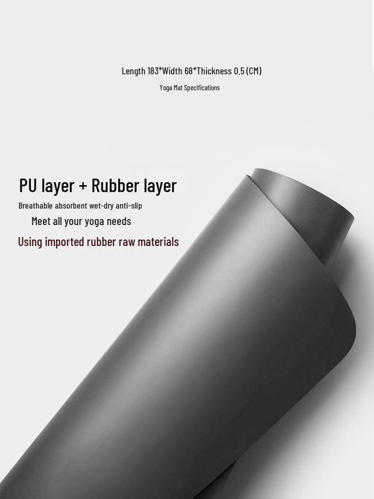 Shi Yan 5MM PU Rubber Yoga Mat - Bright Leather, Customizable with Logo/Pattern