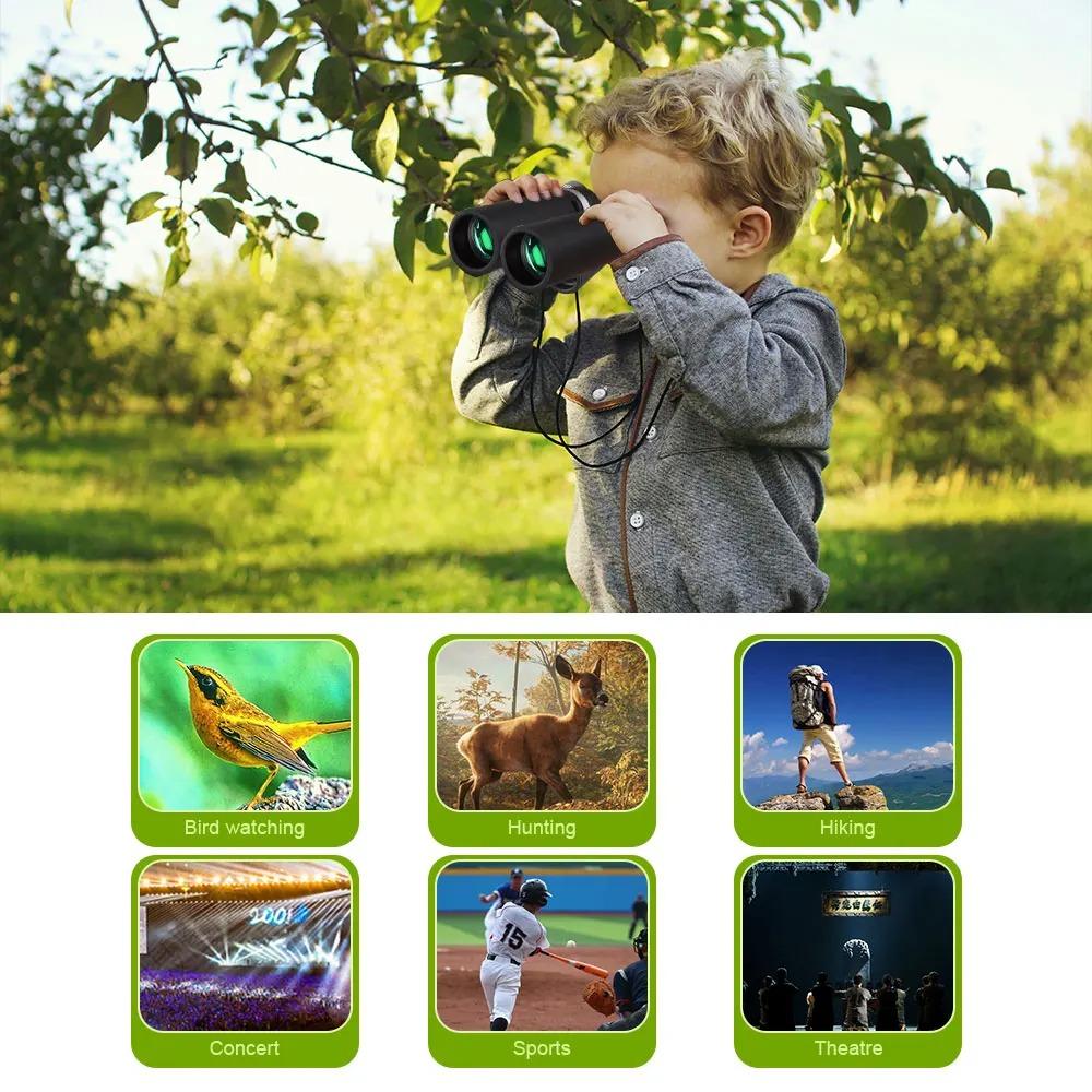 10x42 Hd Binoculars Telescope Long Range Bak4 Prism For Outdoor Hiking Concert Fishing Birdwatching