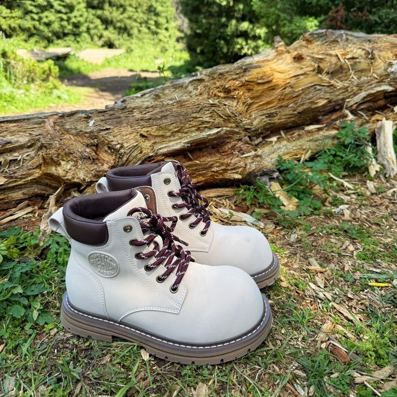 

Early autumn new rhubarb boots fashionable platform Martin boots versatile casual women s shoes short boots 40 бежевий