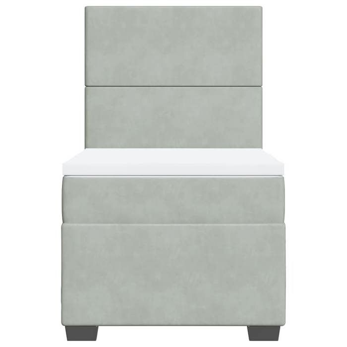 Maison Exclusive - Sommier à lattes de lit et matelas Gris clair 100x200cm Velours