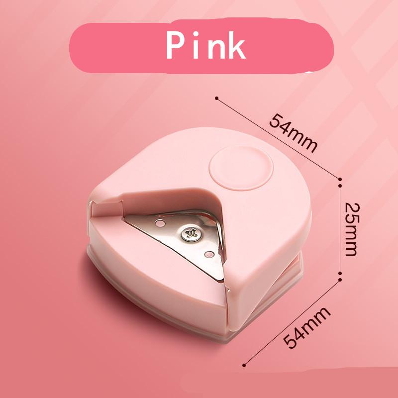 

1PC Circle Cutter Button Maker Corner Round Machine Corner Punching Portable Paper Cutter Card Photo Cutting рожевий