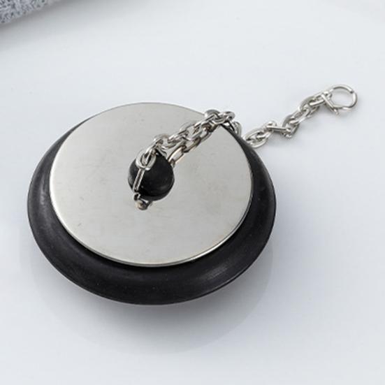 Drain Plug Chain Design Basin Sink Strainer Convenient Effective Sealed Drain Stopper for Home Bathroom