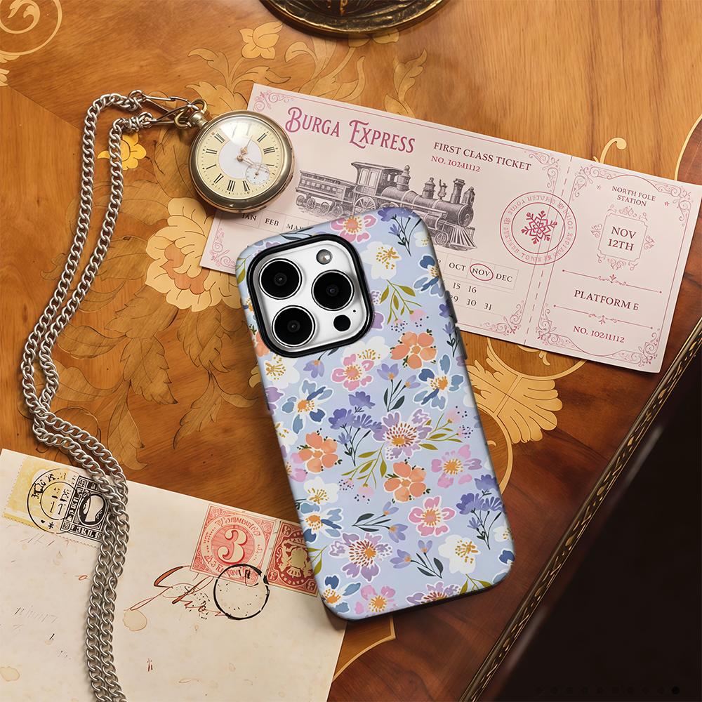 Poppy Meadows Phone Case for IPhone 16 15 14 13 12 11 X XS XR XSMAX 7 8 Pro Max Plus Double-layer Back Cover