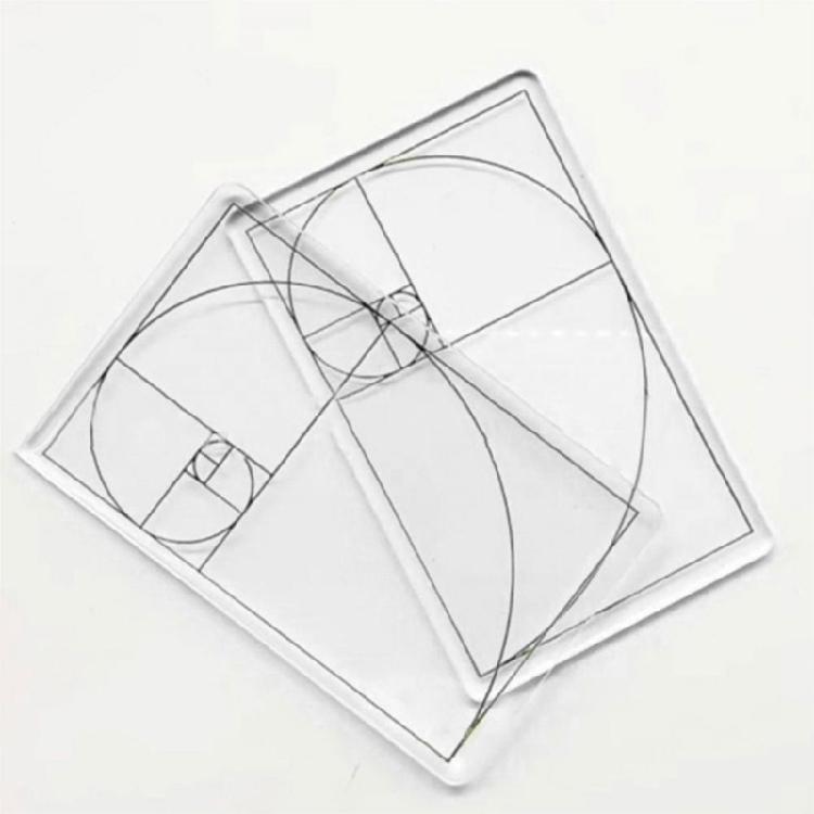 Clear Acrylic Ruler Golden Section Finder Golden Ratio Ruler Tool Drafting