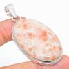 Sunstone Gemstone Handmade 925 Sterling Silver Jewelry Pendant 2.56" SU-7138