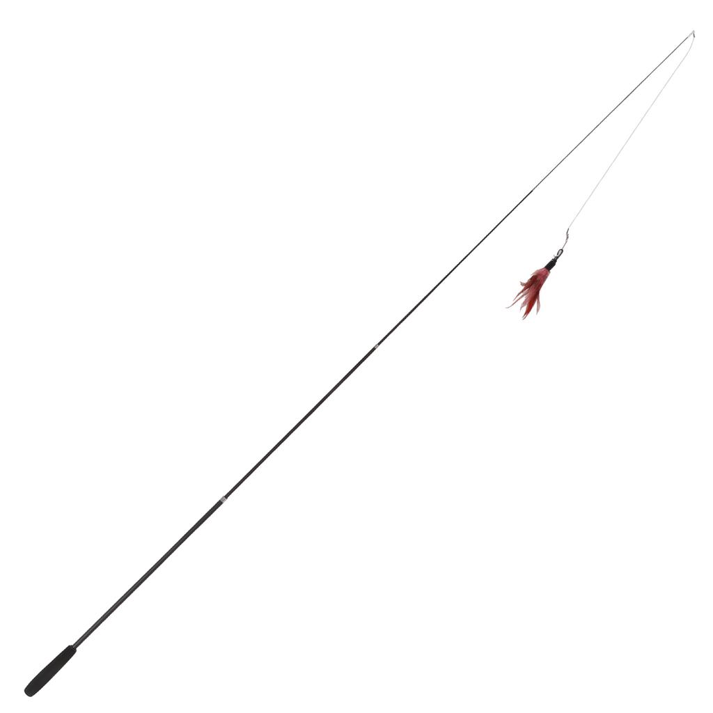 Interaktives Katzenspielzeug Bissfest Einziehbarer Katzen-Teaserstab mit Glocke für Katze Kätzchen 180cm/70.9in