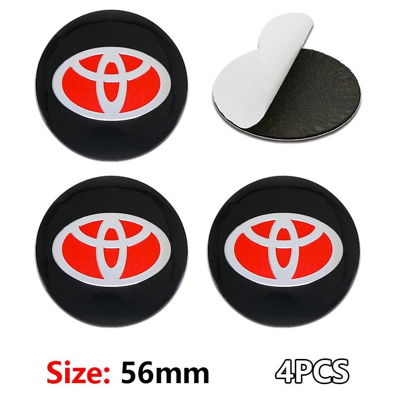 Toyota 56 MM Nakładka na środek piasty koła samochodowego Aluminiowe Metalowe Naklejki z Logo Do Rav4 Corolla Camry Aqua Yaris Cross Auris TRD Prius Chr GR