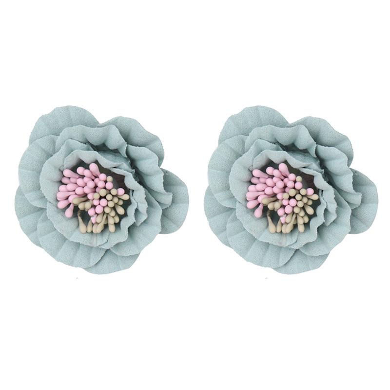 

Floral Modern Earrings For Women Chic Street Fashion Simple Elegant Design зелёный