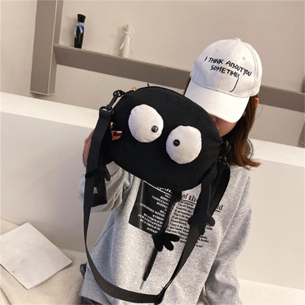 Personalized Funny Canvas Small Bag New Style Student Girl Shoulder Crossbody Small Round Bag