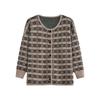 Color Matching Flowers Retro New Autumn and Winter Loose Knitted Sweater Round Neck Soft Waxy Sweater Cardigan Jacket Women