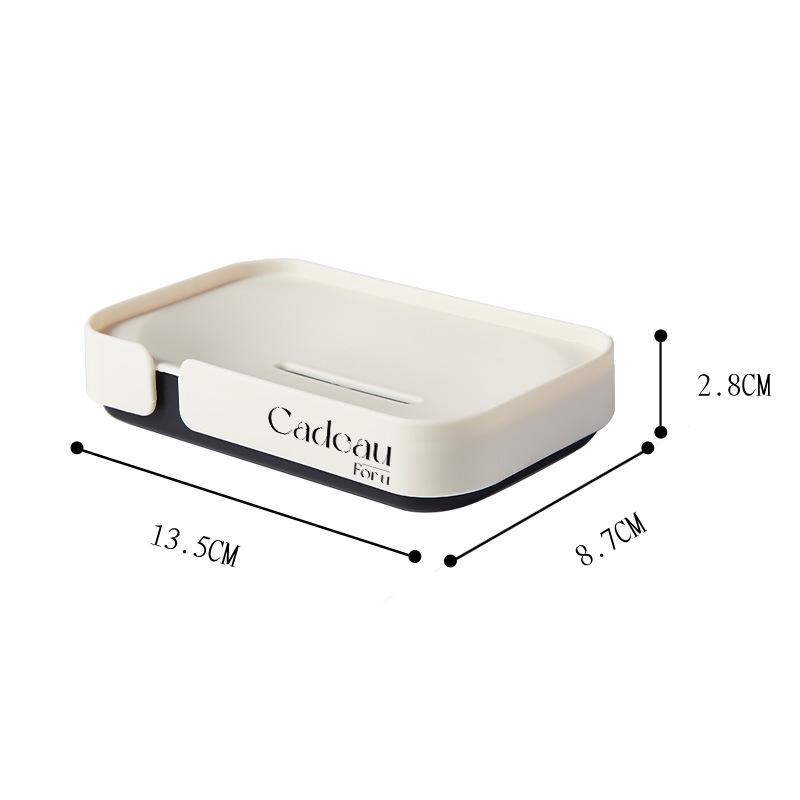 Double Layer Soap Dish for Dorm Bathroom - Countertop Storage and Drain Box