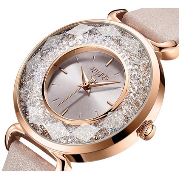 [Julius] Damenuhr mit Lederarmband, koreanische beliebte Uhren