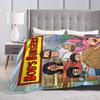 Warm Soft Blankets Decorative Anime Bobs Fun B-Burgers Throw Blanket Movie Flannel Bedspread For Outdoor Novelty Sofa Bed Cover