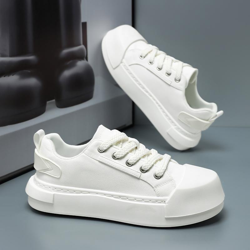 

Men s lightweight low-top fashion versatile casual shoes big head derby wide feet little white shoes trendy outdoor street shoes 44