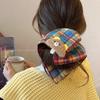 Herbst/Winter 2024 Buntes Karomuster Hohelastisches Haargummi für Damen