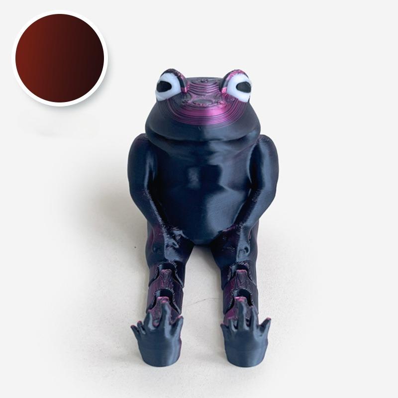 3D printed seated frog, simulated frog, animal model, children's decompression toy, fun and funny, creative model, ornament