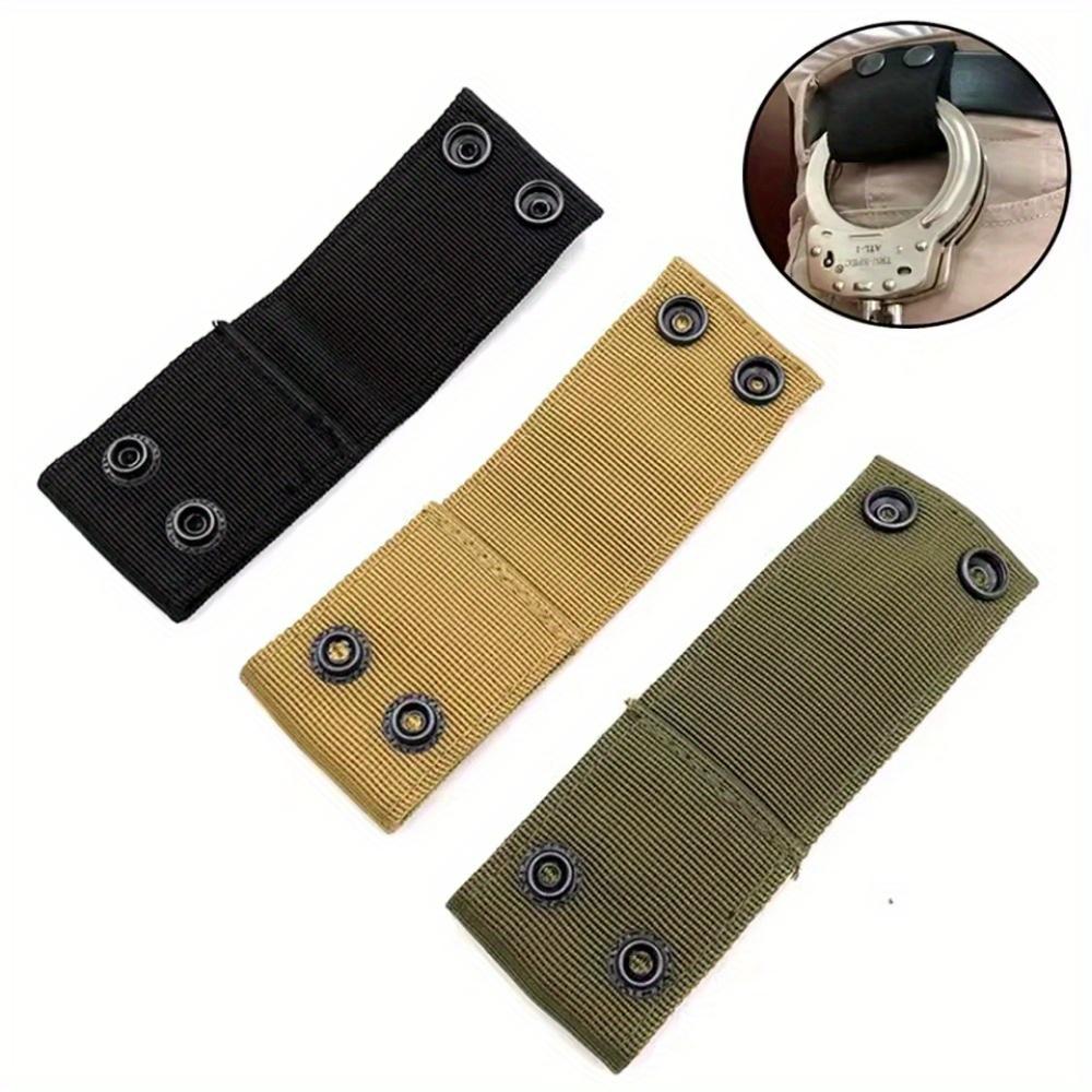 2Pcs Universal Tactical Handcuff Case Handcuffs Lanyard Strap Belt Police Shackle Holster Quick Release Safety Snap Closure Pouch