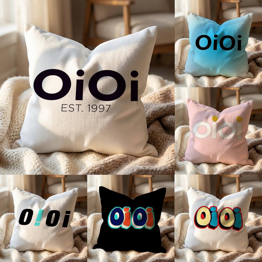 Cute Design O-Oioi Classic Cushion Cover Multi-Scene Pillow Cover for Home & Car - Reversible, Soft & Durable for Daily Use