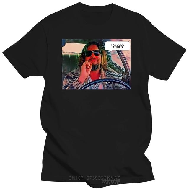 The Big Lebowski TShirts The Dude T Shirt Round Collar Tees TShirt Short Sleeve Adult Streetwear TShirt