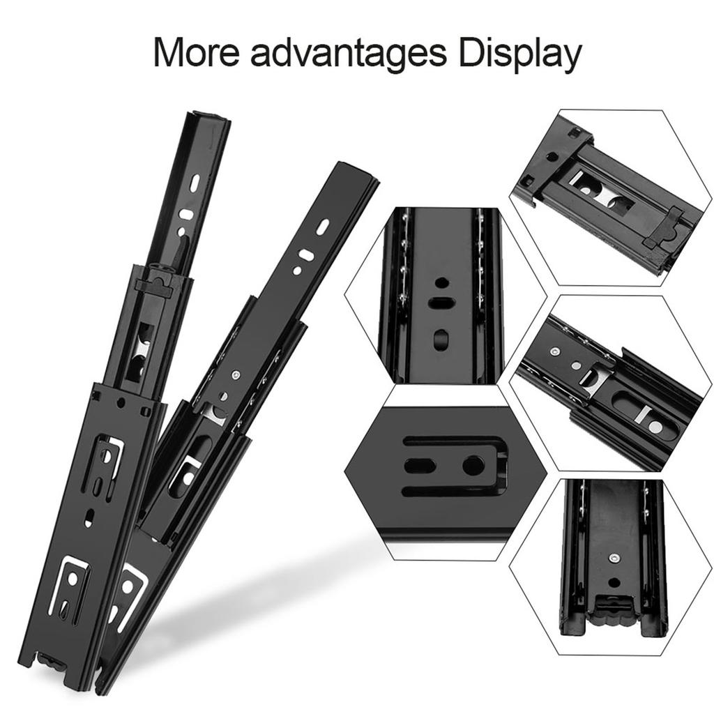 2pcs Mini Short Drawer Slides Furniture Guide Rail Full Extension Kitchen Cupboard Hardware 6in