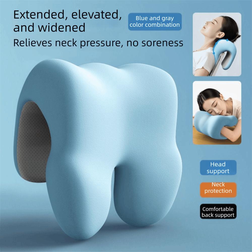 Washable Cover Office Chair Headrest Breathable Double Support Chair Backrest Cushion Easy To Use Non-slip Neck Support Pillow