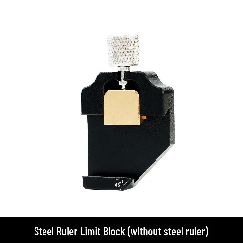 Steel Ruler Positioning Block - 45° Marking Card Positioner & Limit Slider