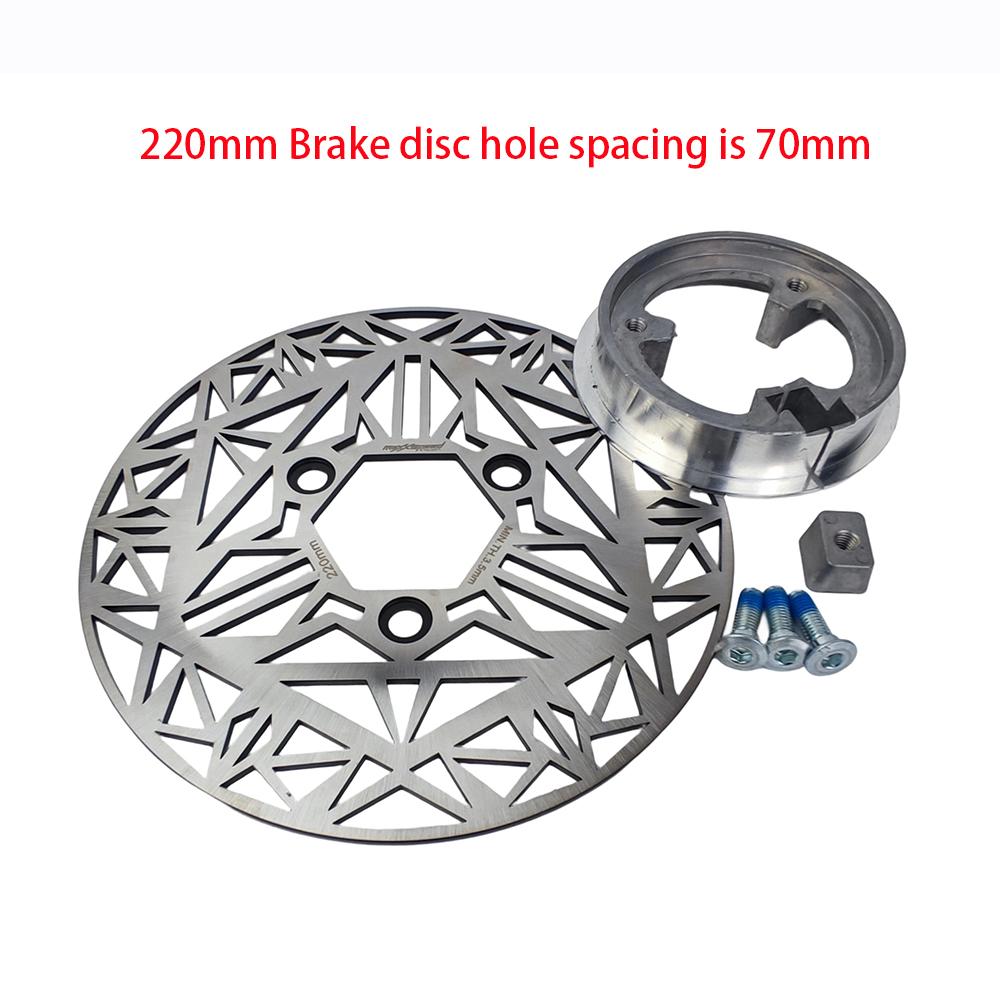 200&220mm Motorcycle Rear Drum brake disc with 70mm Hole Conversion Tightening Ring For 220mm Disc Electric Scooter E-bike Moped