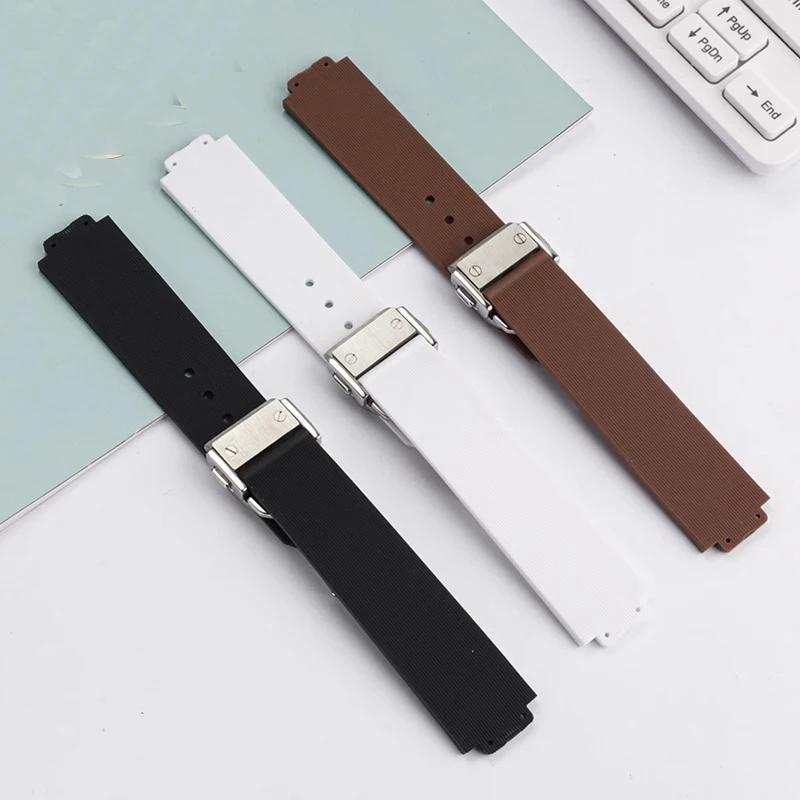 Accesorios para Relojes para HUBLOT BIG BANG Correa de Silicona Impermeable para Reloj de Mujer Pulsera de Goma 20*13mm