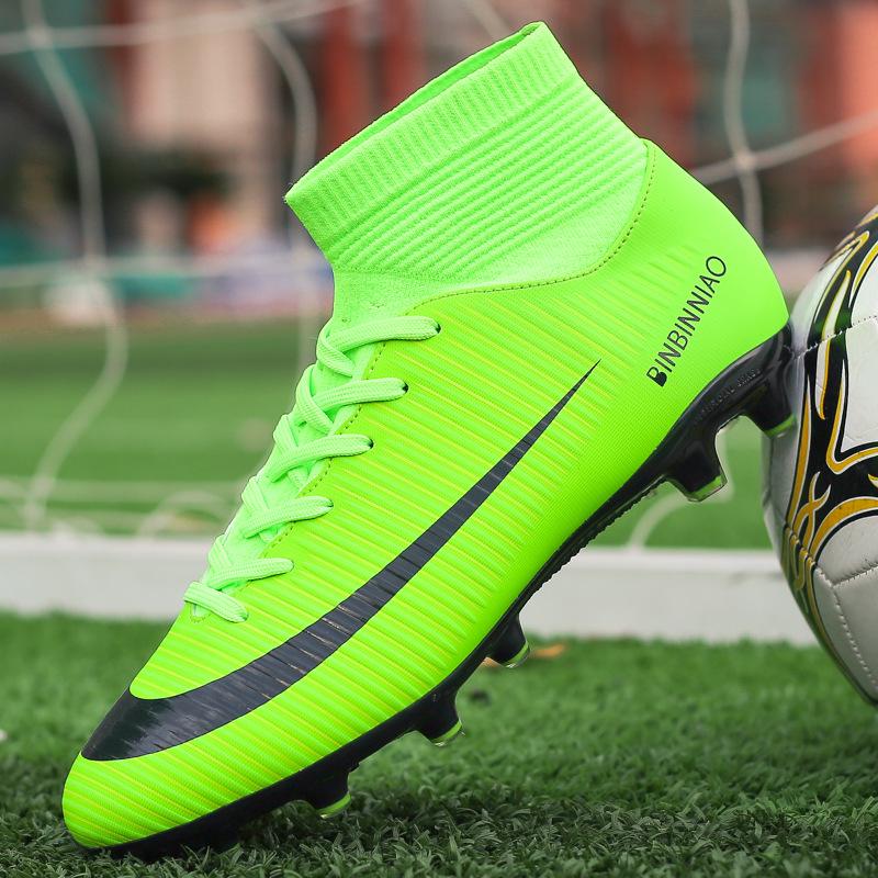 Fußballschuhe Herren High-Top gebrochene Stollen Grund- und Sekundarschüler Jugend Herren Wettkampf Trainingsschuhe AG Kunstrasen