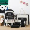 Schultasche Fünfteilige Schultasche für weibliche Grundschüler Campus klein frisch große Kapazität Mittelschule High School Rucksack Belastung