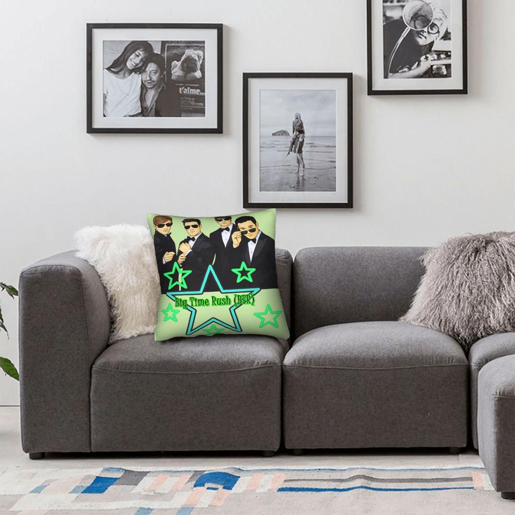 Big Time Rush Band Copricuscino Federa alla Moda per Divano Camera da Letto Decorazione Casa Design Federe Cuscino Regalo di Compleanno