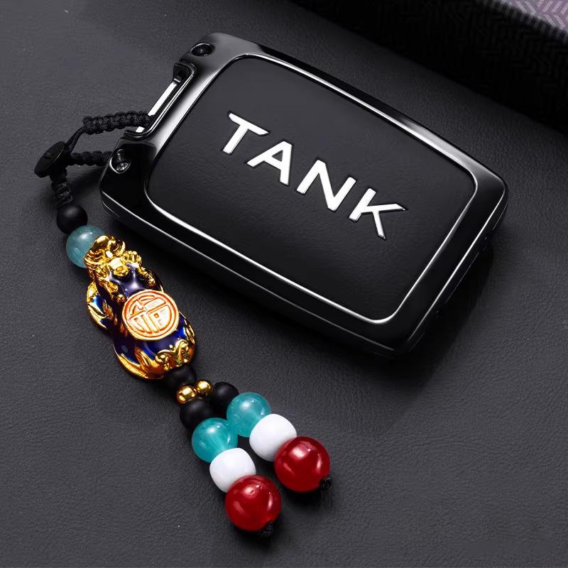 Zinc Alloy Car Key Case Fob For Great Wall Gwm Wey Tank 300 500 Tank300 Tank500 Keychain Cover Shell Accessories