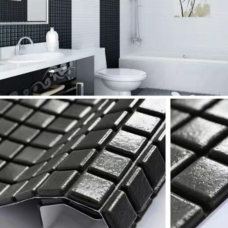 3D Self-adhesive Wall Sticker Mosaic Living Room Kitchen Foam Anti-collision Waterproof Moisture-proof Toilet Wallpaper
