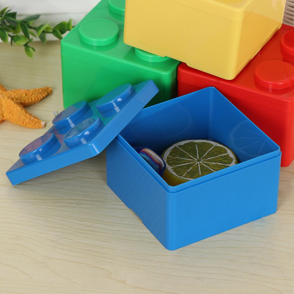 New Creative Storage Box Building Block Shapes Plastic Storage Case Saving Space Superimposed Desktop Handy Office House Keeping