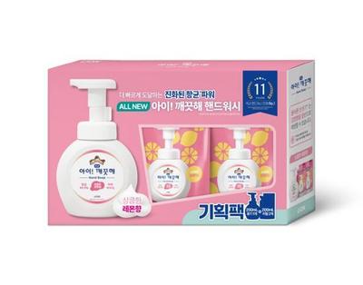 Aikkeuthae Sabonete Líquido para Mãos Aroma de Limão 250ml (produto principal) + 200mlx2 (reabastecer)