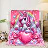 Rainbow Unicorns Garden Blanket Flannel Blanket for bed, sofa, Camping, Hiking, Picnic Essentials, gift for family Fan gifts